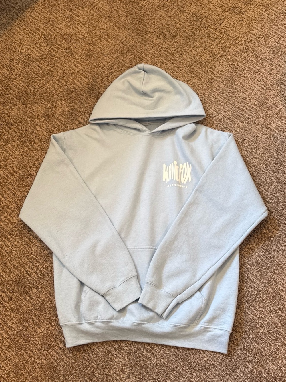 White Fox Boutique Light Blue Men's Pullover Hoodie